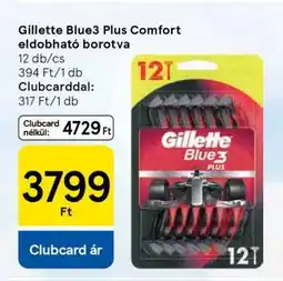 Tesco Gillette Blue3 Plus Comfort eldobható borotva ajánlat