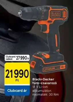 Tesco Black+Decker fúró-csavarozó ajánlat