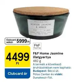 Tesco F&F Home Jasmine illatgyertya ajánlat