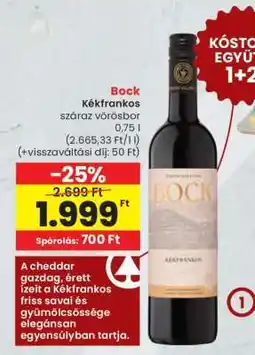 Spar Bock Kékfrankos ajánlat