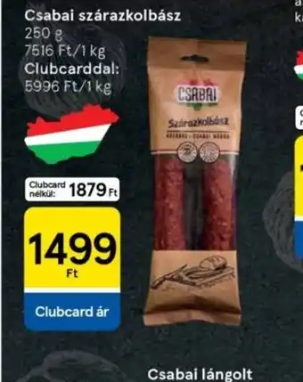 Tesco Csabai szárazkolbász ajánlat