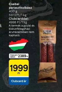 Tesco Csabai parasztkolbász ajánlat