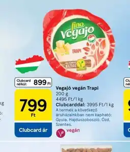 Tesco Vegaj vegán Trapi ajánlat