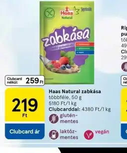 Tesco Haas Natural zabkása ajánlat