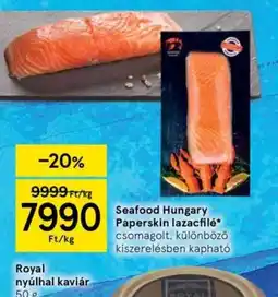 Tesco Seafood Hungary Paperskin lazacfilé ajánlat