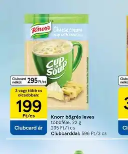 Tesco Knorr bögrés leves ajánlat