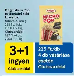 Tesco Mogyi Micro Pop pattogtatni való kukorica ajánlat