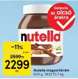 Tesco Nutella mogyorókrém ajánlat