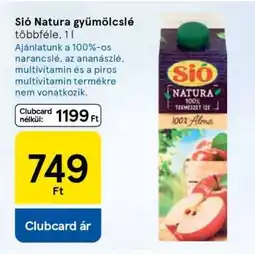 Tesco Sió Natura gyümölcslé ajánlat