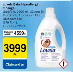 Tesco Lovela Baby hipoallergén mosógél ajánlat
