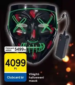 Tesco Világító halloween-i maszk ajánlat