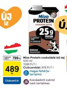 Tesco Mizo Prote!n csokoládé ízű tej ajánlat