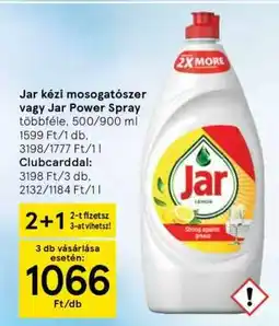 Tesco Jar kézi mosogatószer vagy Jar Power Spray ajánlat