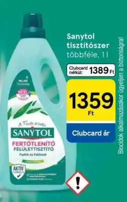 Tesco Sanytol tisztítószer ajánlat