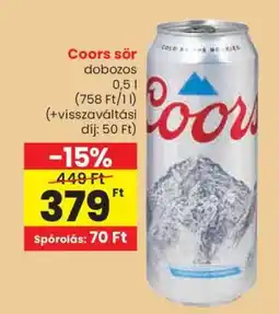 Spar Coors sör ajánlat