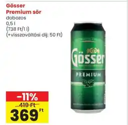 Spar Gösser Premium sör ajánlat