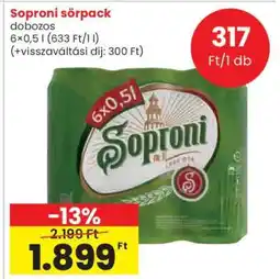 Spar Soproni sörpack ajánlat