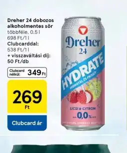 Tesco Dreher 24 dobozos alkoholmentes sör ajánlat