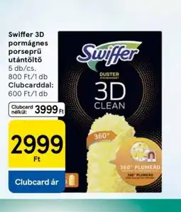 Tesco Swiffer 3D pormágnes porseprű utántöltő ajánlat