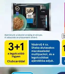 Tesco Sheba alutasakos macskaeledel multipackot ajánlat