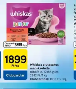 Tesco Whiskas alutasakos macskaeledel ajánlat