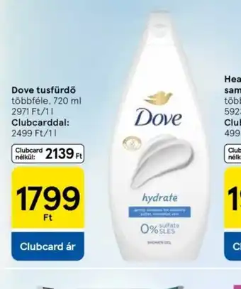 Tesco Dove tusfürdő ajánlat