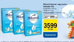 Tesco Milumil tápszer vagy junior tejalapú ital ajánlat