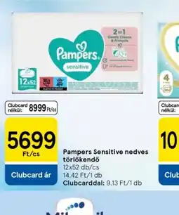 Tesco Pampers Sensitive nedves törlőkendő ajánlat