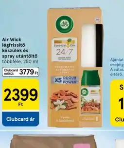 Tesco Air Wick légfrissítő készülék és spray utántöltő ajánlat