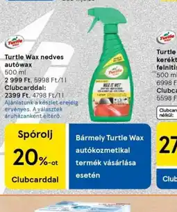 Tesco Turtle Wax nedves autwax ajánlat