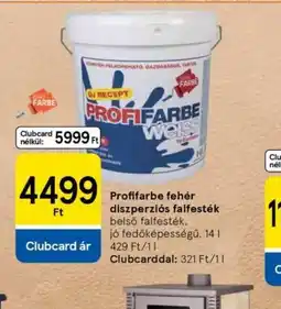 Tesco Profifarbe fehér diszperzis falfesték ajánlat