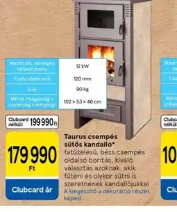 Tesco Taurus csempés sütős kandall ajánlat