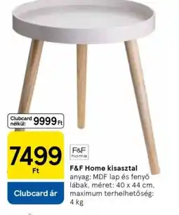 Tesco F&F Home kisasztal ajánlat