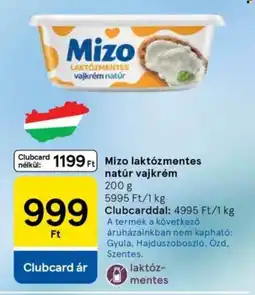 Tesco Mizo laktózmentes natúr vajkrém ajánlat