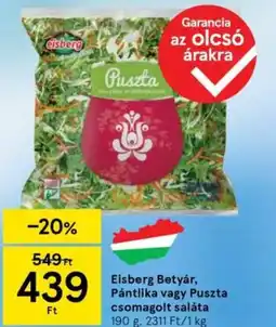Tesco Eisberg Betyár, Pántlika vagy Puszta csomagolt saláta ajánlat