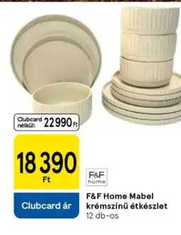 Tesco F&F Home Mabel krémszínű étkészlet ajánlat