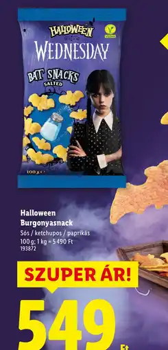 Lidl Halloween Burgonyasnack ajánlat