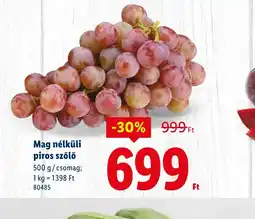 Lidl Mag nélküli piros szőlő ajánlat