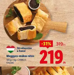 Lidl Meggyes-mákos rétes ajánlat