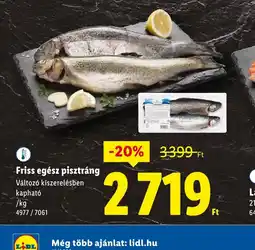 Lidl Friss egész pisztráng ajánlat