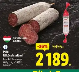 Lidl Pick Rákczi szalámi ajánlat