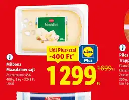 Lidl Milbona Maasdamer sajt ajánlat