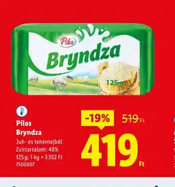 Lidl Pilos Bryndza ajánlat