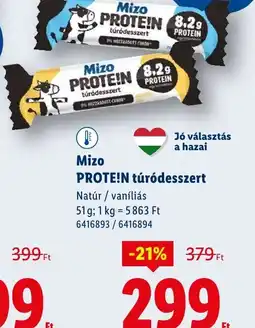 Lidl Mizo Protein túrdesszert ajánlat