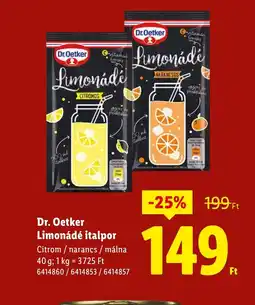 Lidl Dr. Oetker Limonádé italpor ajánlat