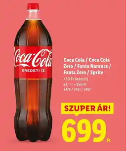Lidl Coca Cola / Coca Cola Zero / Fanta Narancs / Fanta Zero / Sprite ajánlat