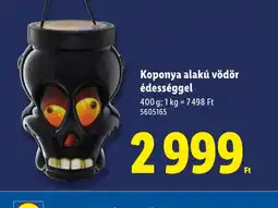 Lidl Koponya alakú vödör édességgel ajánlat