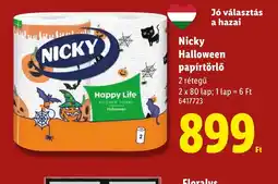 Lidl Nicky Halloween papírtörlő ajánlat