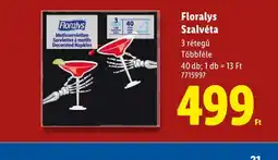 Lidl Floralys Szalvéta ajánlat