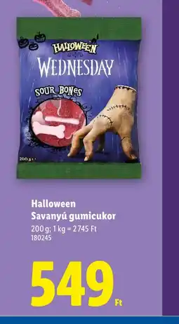 Lidl Halloween Savanyú gumicukor ajánlat